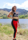 ***CLASSIC COLLECTION*** SIGNATURE RED & BLACK TWO-TONE LEGGINGS