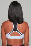 **CLASSIC COLLECTION **MADE GIRL SIGNATURE LOGO PERFORMANCE SPORTS BRA - WHITE